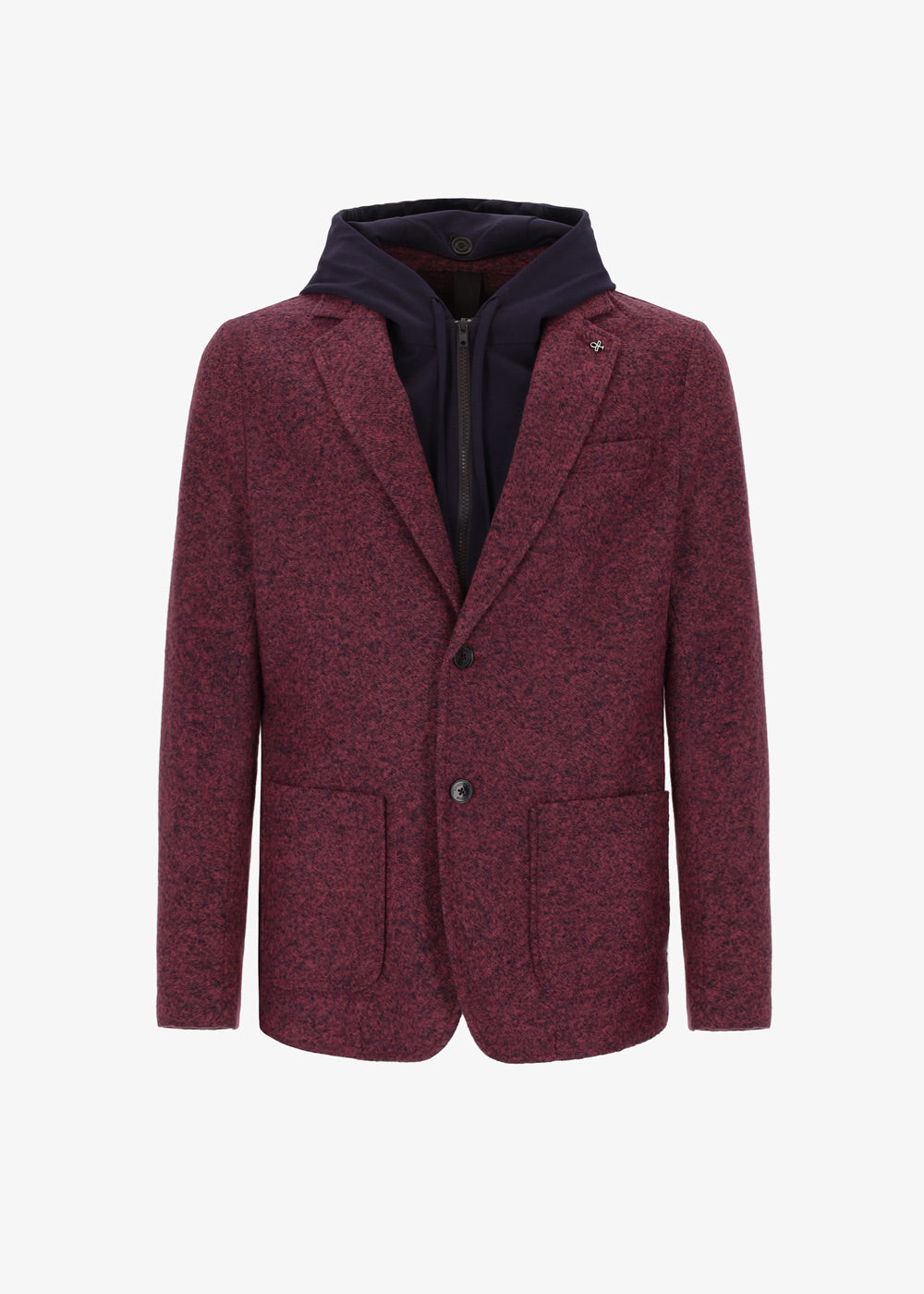 Boiled Wool Jacket Isaia and Detachable Hood