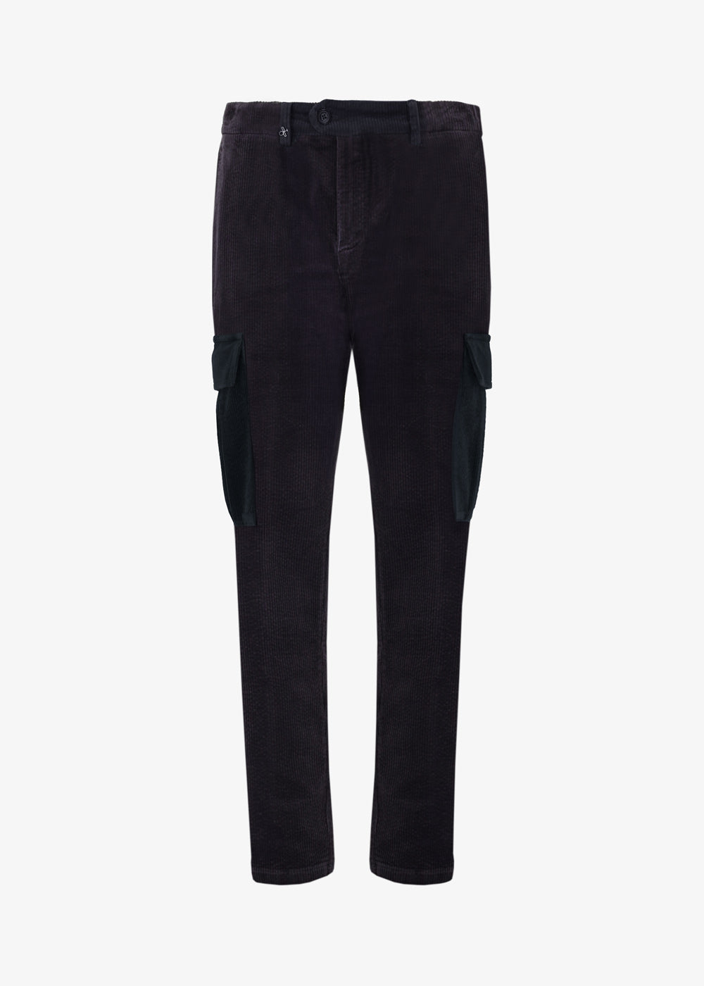 34" Stretch Velvet Pleated Cargo Trousers Langa