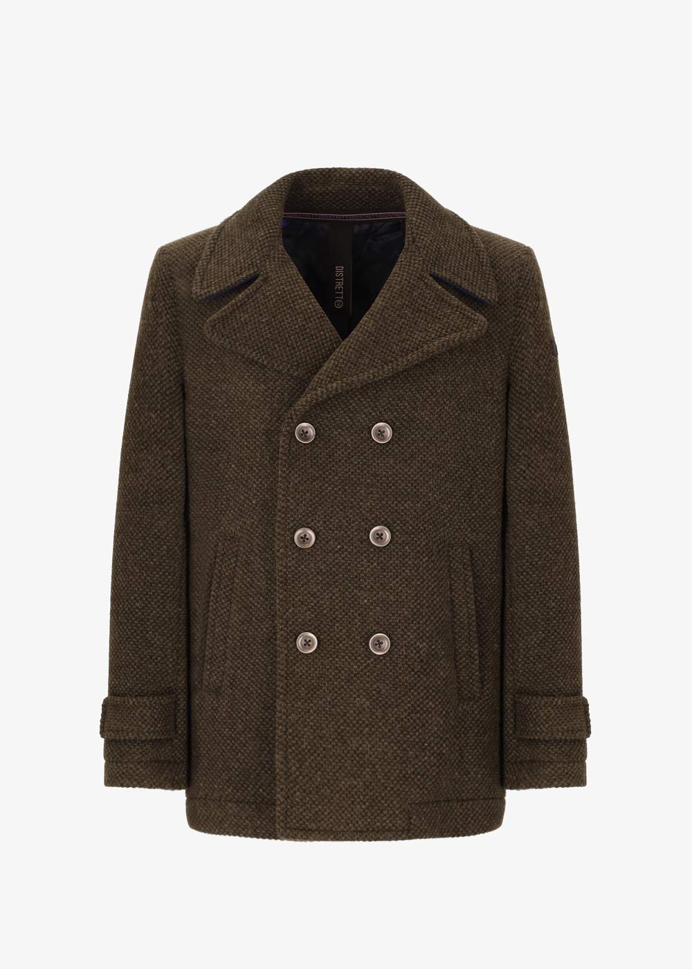 Wool Piquet Woven Peacoat Blasius