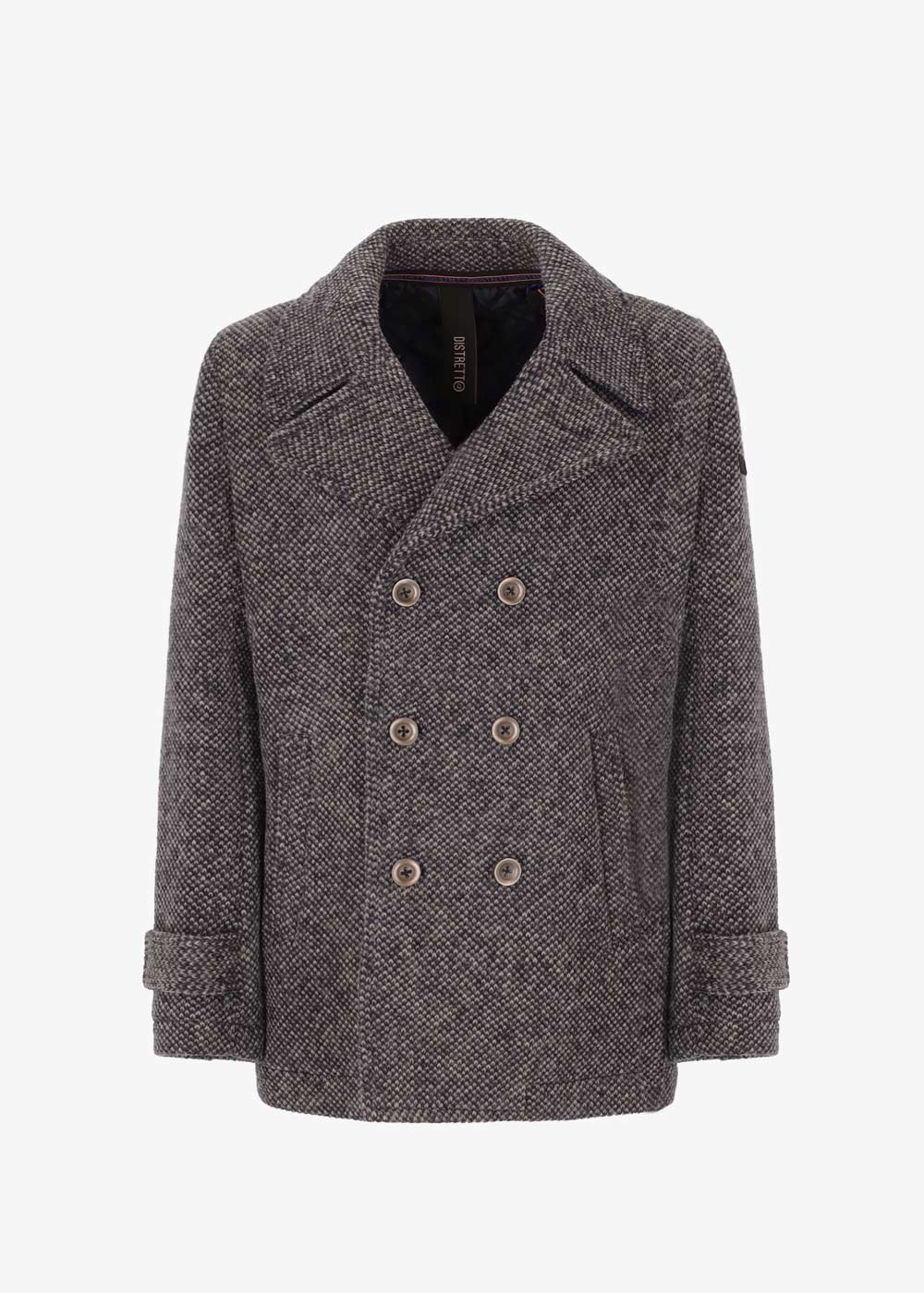 Wool Piquet Woven Peacoat Blasius