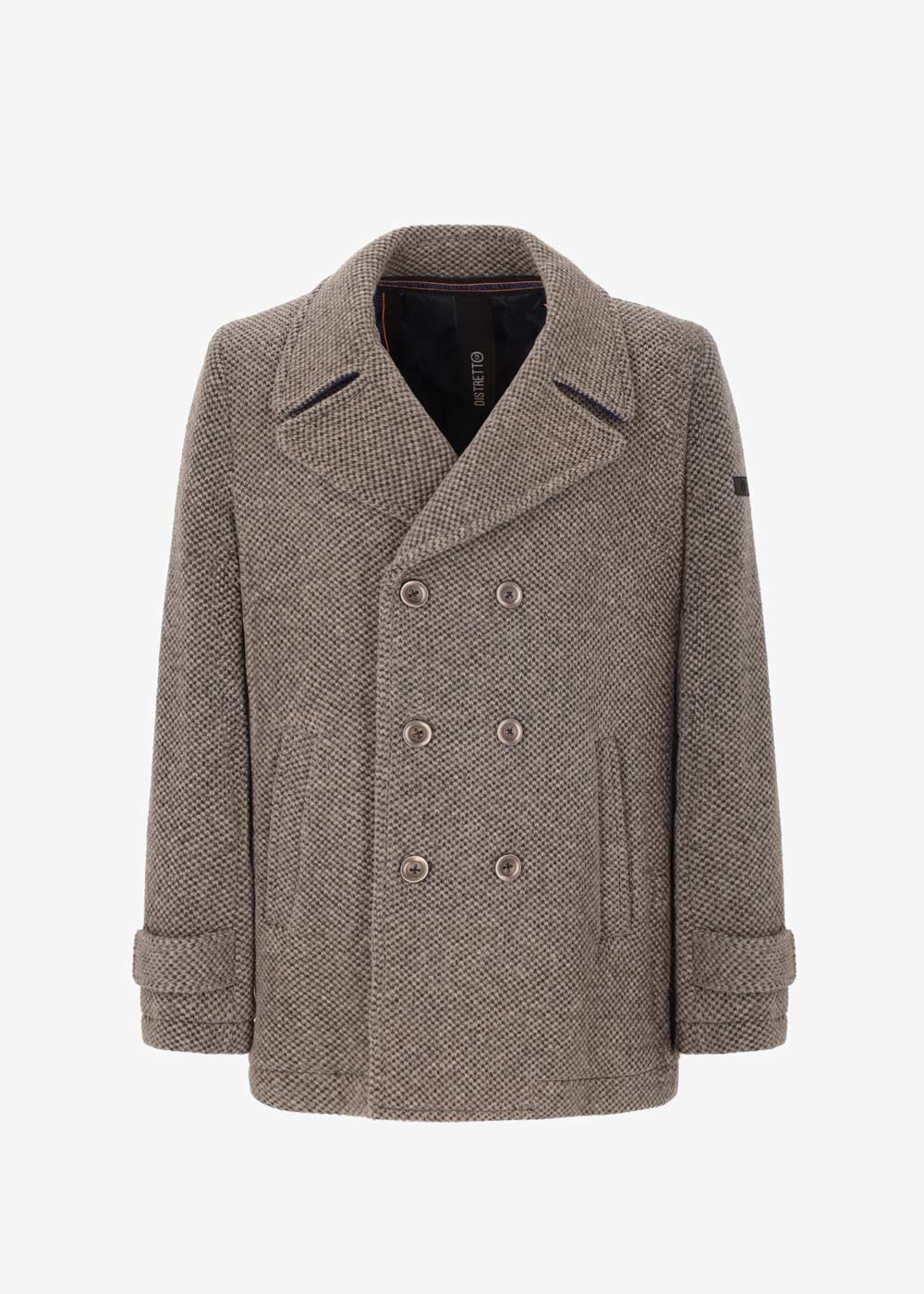 Wool Piquet Woven Peacoat Blasius