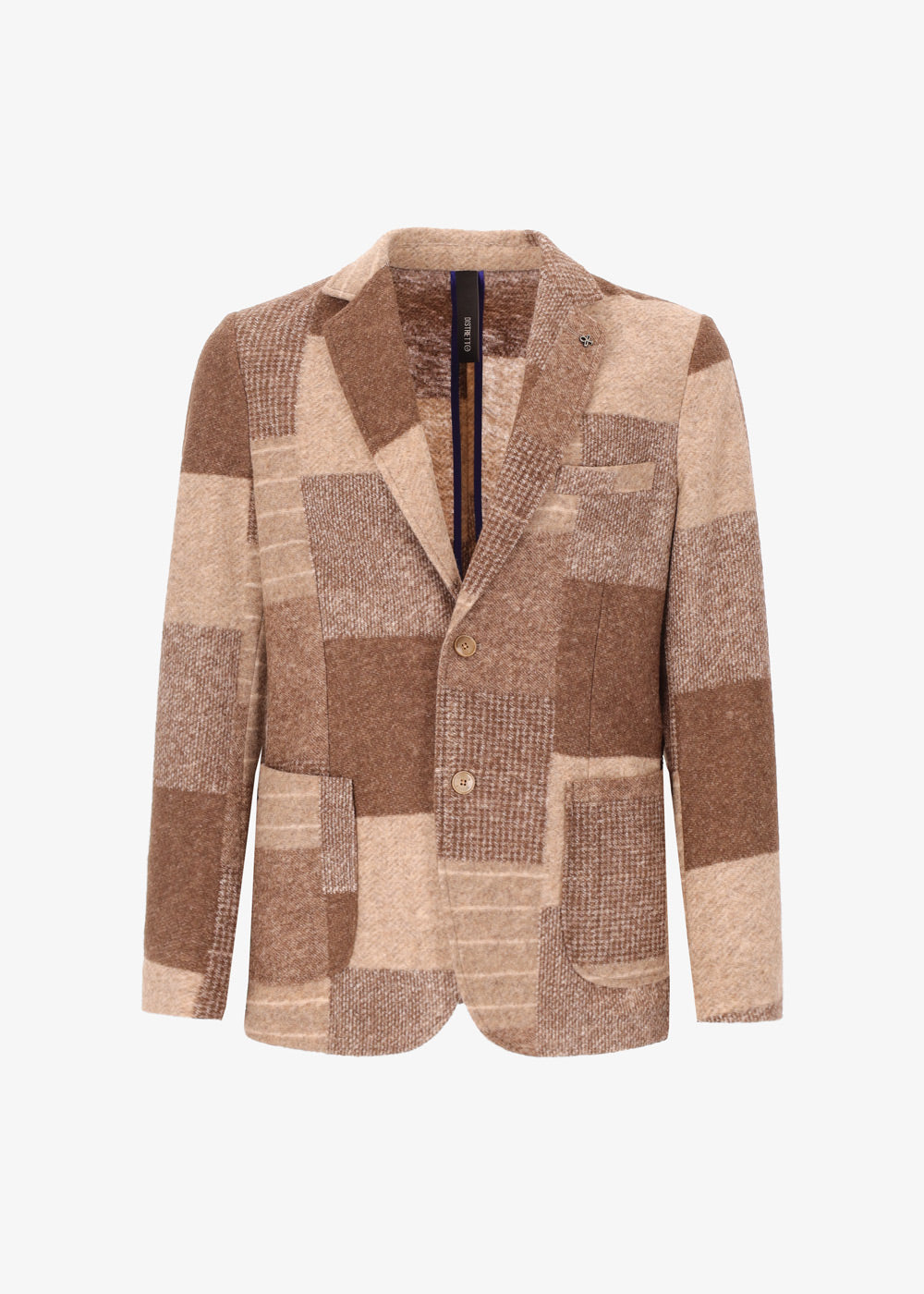 Patchwork Boiled Wool Jacket Giole