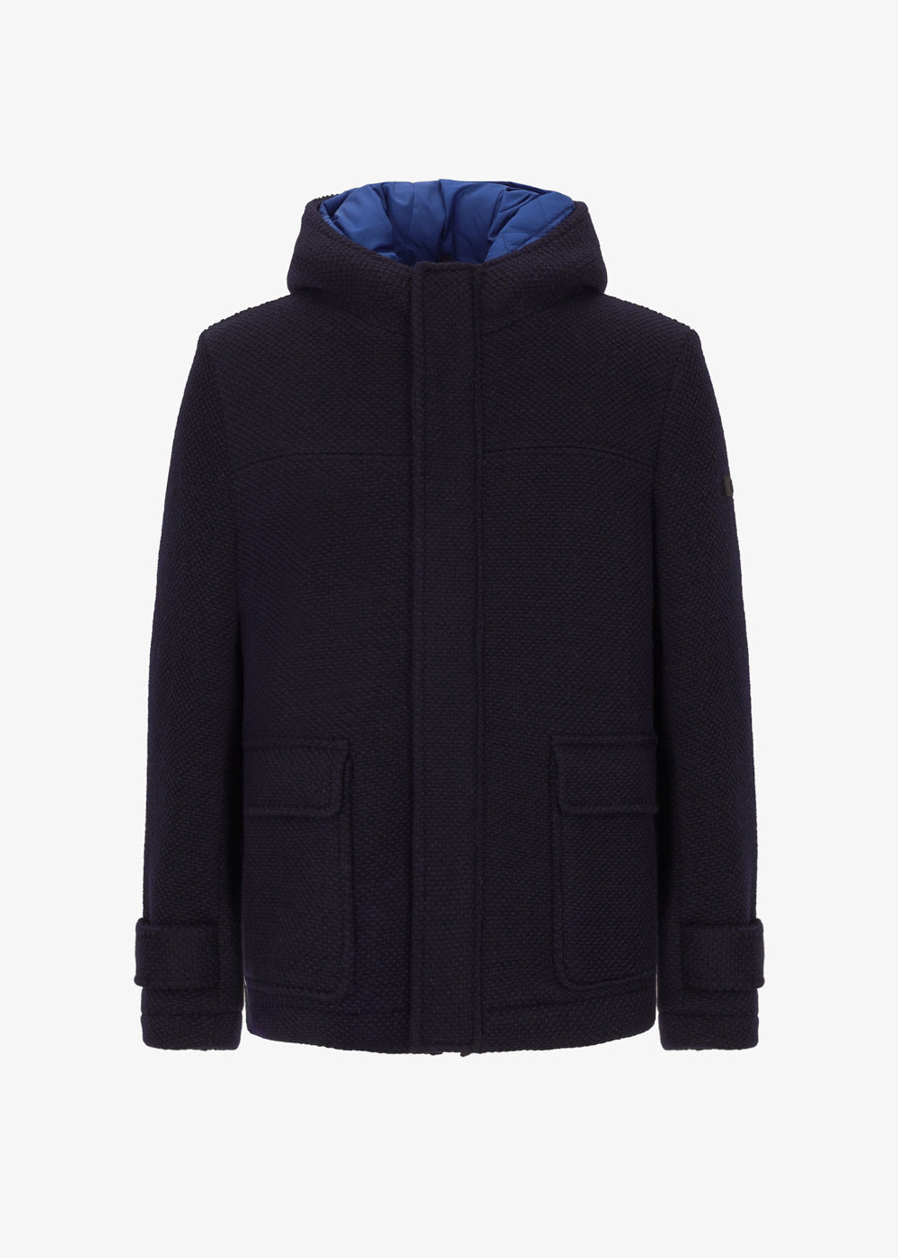 Wool Piquet Jacket Blasius with Removable Padded Hooded