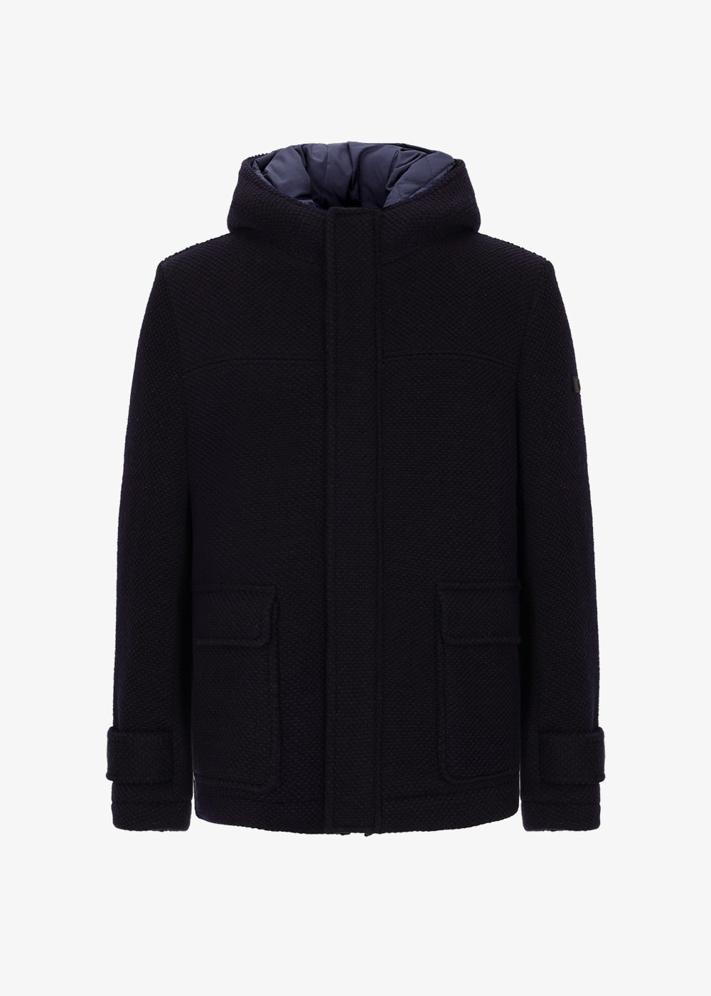 Wool Piquet Jacket Blasius with Removable Padded Hooded